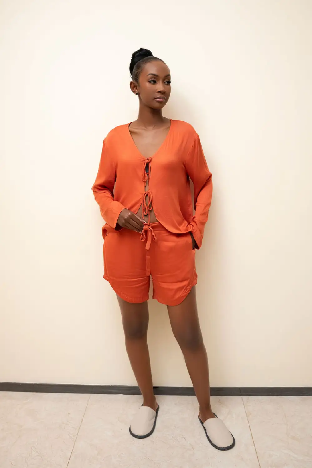 Romance Set - Peach Orange - Shorts - Image 4