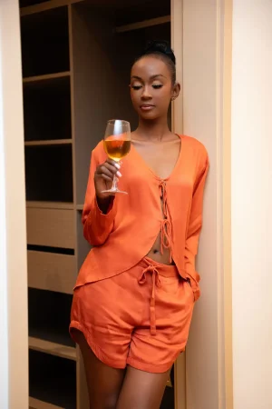 Romance Set - Peach Orange - Shorts