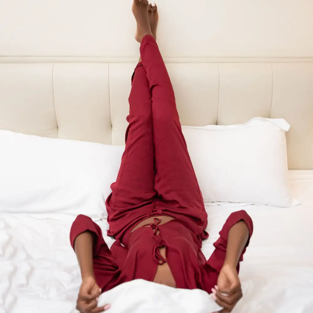 Romance Set - Red Wine - Long Pants - Image 3