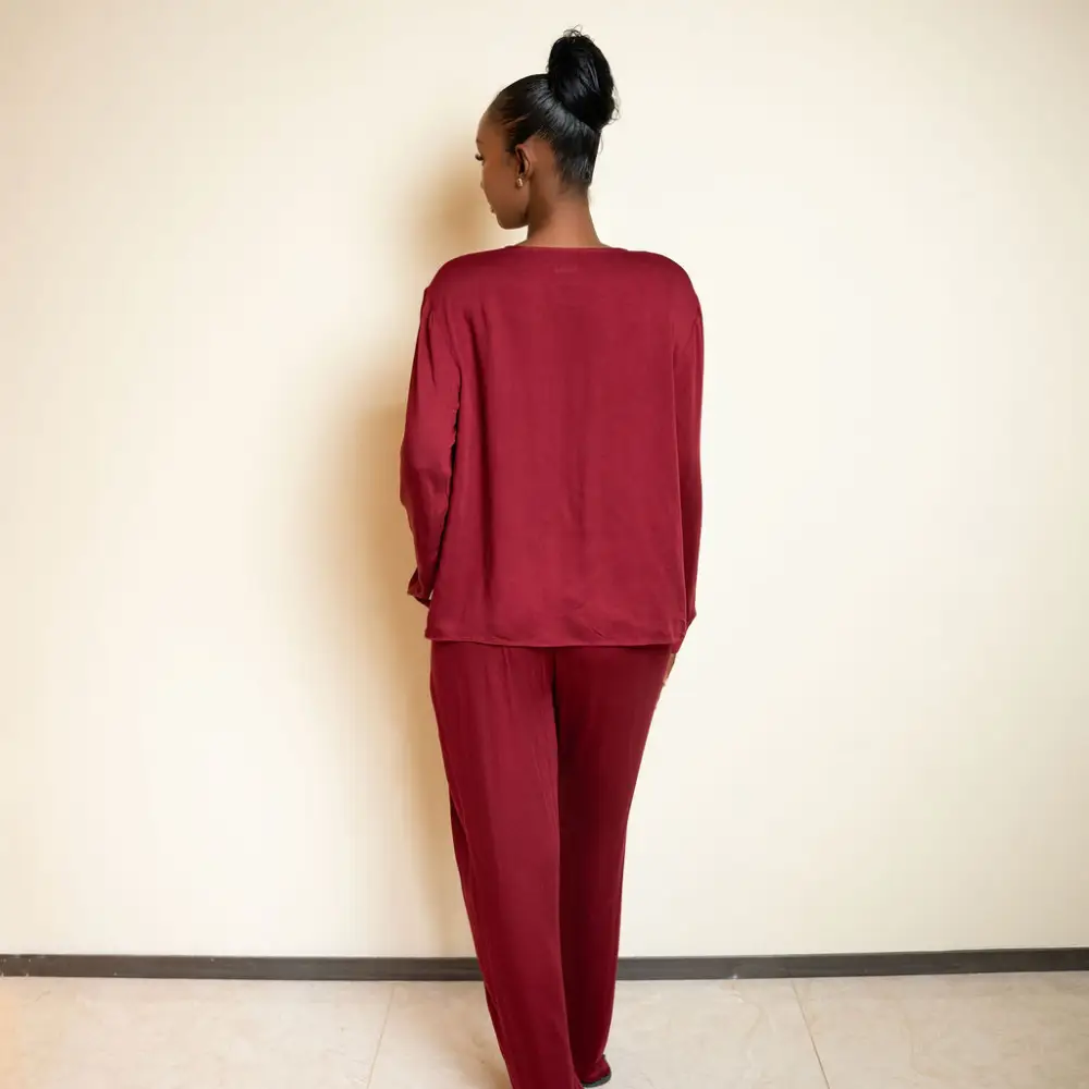 Romance Set - Red Wine - Long Pants - Image 7