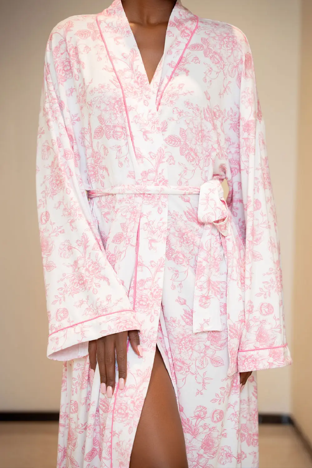 Cozy Robes- Pink and white - Image 7